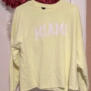 Miami neon yellow graphic sweatshirt by wild fable